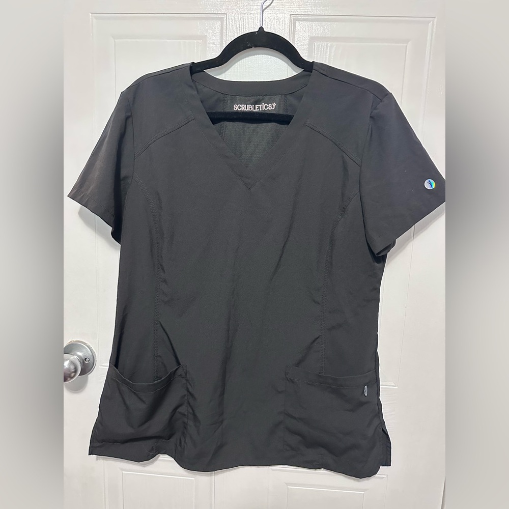 Women's Black V-Neck scrub top